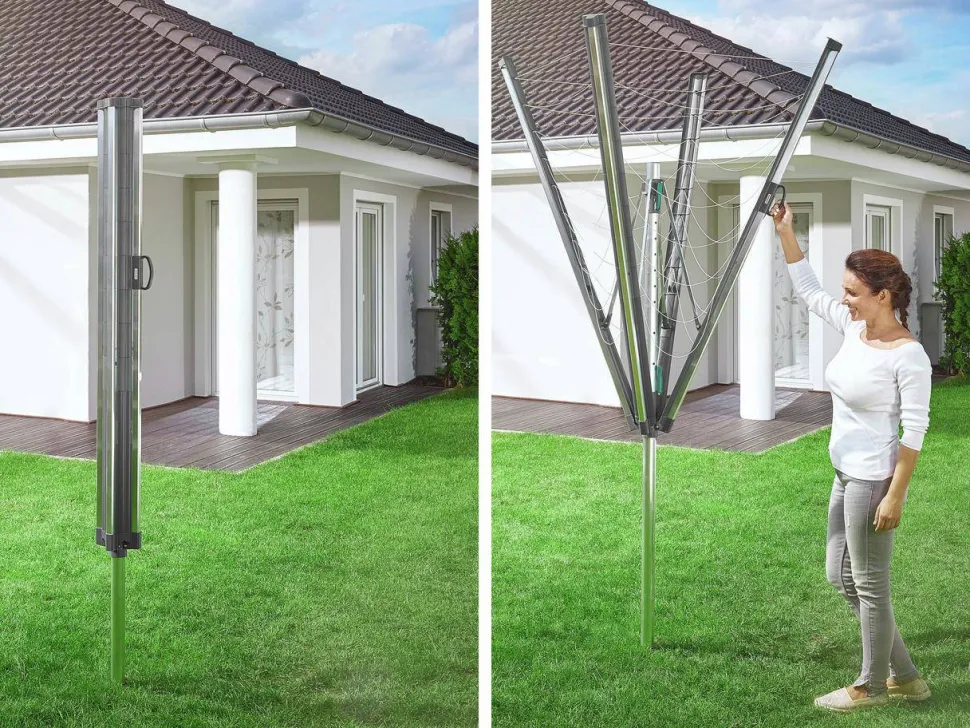 Leifheit Droogmolen Linomatic Plus 600 Incl. Bodemhuls - 60 M