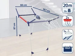 Leifheit Droogrek Pegasus 200 Solid Comfort - 20 M Drooglengte