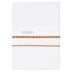 Little Dutch Baby Ledikantlaken 110X140 Cm Pure Rust Rounded Geborduurd