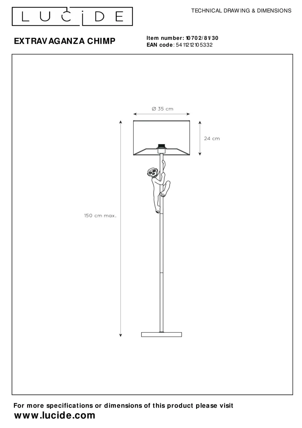 Lucide Vloerlamp Extravaganza Chimp