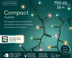 Lumineo Verlichtingssnoer Met Twinkel Multi Color (750 Led)