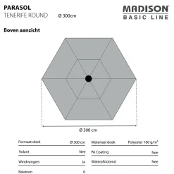 Madison Parasol Tenerife (300X300 Cm)