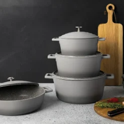 Masterclass Gietaluminium Braadpan (O24 Cm) (4L) (Lichtgewicht)