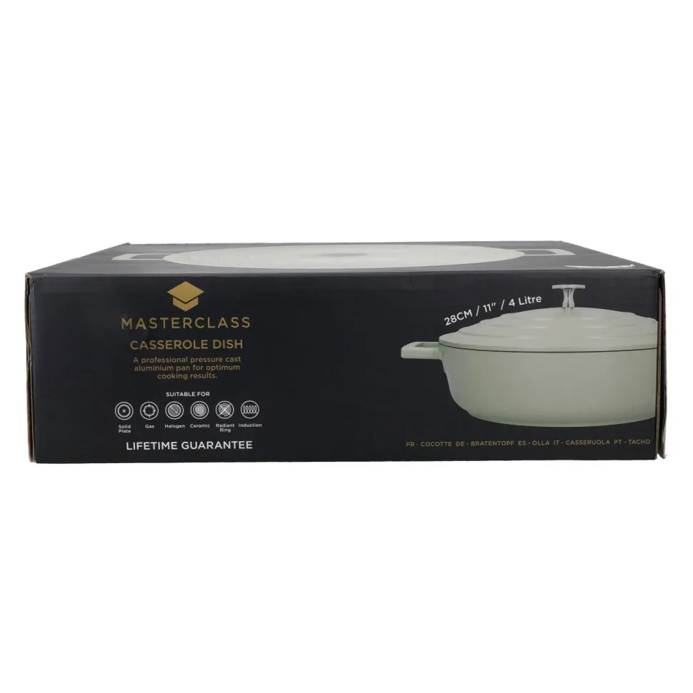 Masterclass Gietaluminium Braadpan (O28 Cm) (4L) (Lichtgewicht)