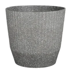 Mica Decorations Rio Bloempot Rond Grijs Terrazzo - (H33,5Xo37 Cm)