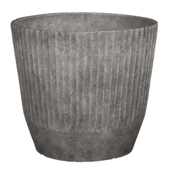 Mica Decorations Rio Bloempot Rond Lichtgrijs - (H28Xo31 Cm)