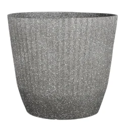 Mica Decorations Rio Bloempot Rond Grijs Terrazzo - (H40,5Xo45 Cm)