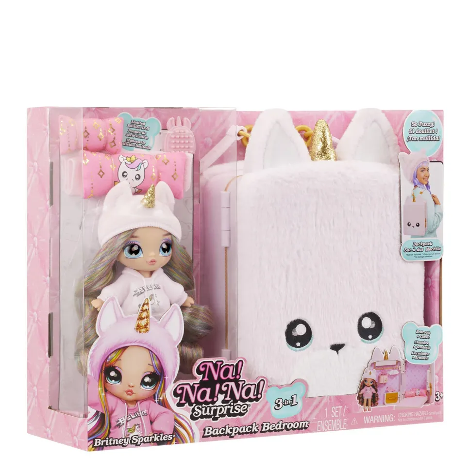 Na! Na! Na! Surprise 3-In-1 Speelset Met Rugzak, Slaapkamer En Britney Sparkles Met Eenhoornthema