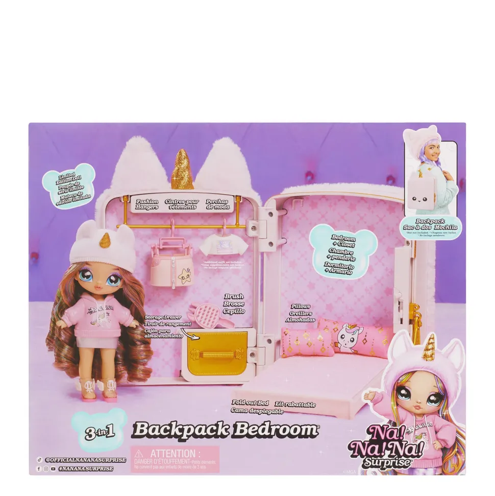 Na! Na! Na! Surprise 3-In-1 Speelset Met Rugzak, Slaapkamer En Britney Sparkles Met Eenhoornthema