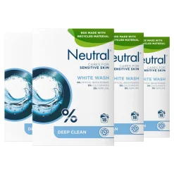 Neutral Parfumvrij Wit Waspoeder - 4 X 18 Wasbeurten - Voordeelverpakking - 72 Wasbeurten