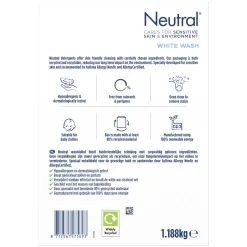 Neutral Parfumvrij Wit Waspoeder - 4 X 18 Wasbeurten - Voordeelverpakking - 72 Wasbeurten