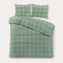 Nous Living Katoenen Dekbedovertrek 2 Persoons Line Check (200X220 Cm)