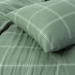 Nous Living Katoenen Dekbedovertrek 2 Persoons Line Check (200X220 Cm)