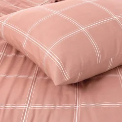 Nous Living Katoenen Dekbedovertrek Lits-Jumeaux Line Check (240X220 Cm)