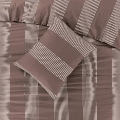 Nous Living Katoenen Dekbedovertrek 1 Persoons Wide Stripe (140X220 Cm)