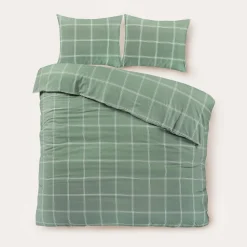 Nous Living Katoenen Dekbedovertrek Lits-Jumeaux Line Check (240X220 Cm)