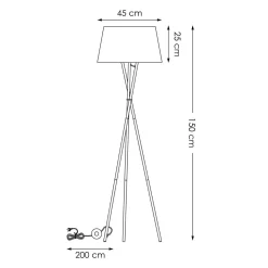 Nous Living Vloerlamp Didier (O45 Cm)