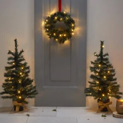 Nova Belle 2 Verlichte Buiten Kerstbomen En Krans Fraser (H95 X O55 Cm)
