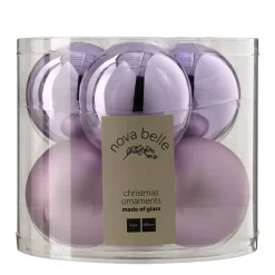 Nova Belle Kerstbal (Set Van 6) (O8 Cm)