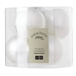 Nova Belle Kerstbal (Set Van 6) (O8 Cm)