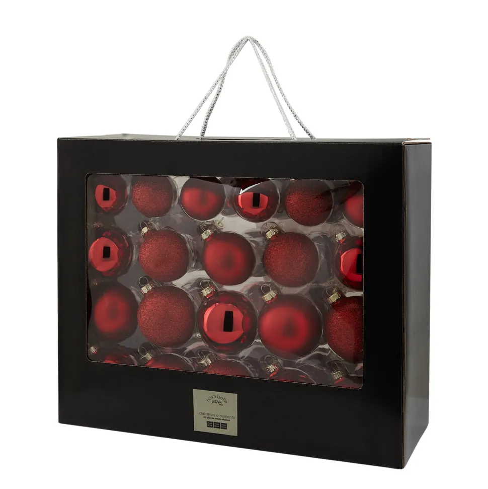 Nova Belle Kerstbal (Set Van 42) (O6 Cm)