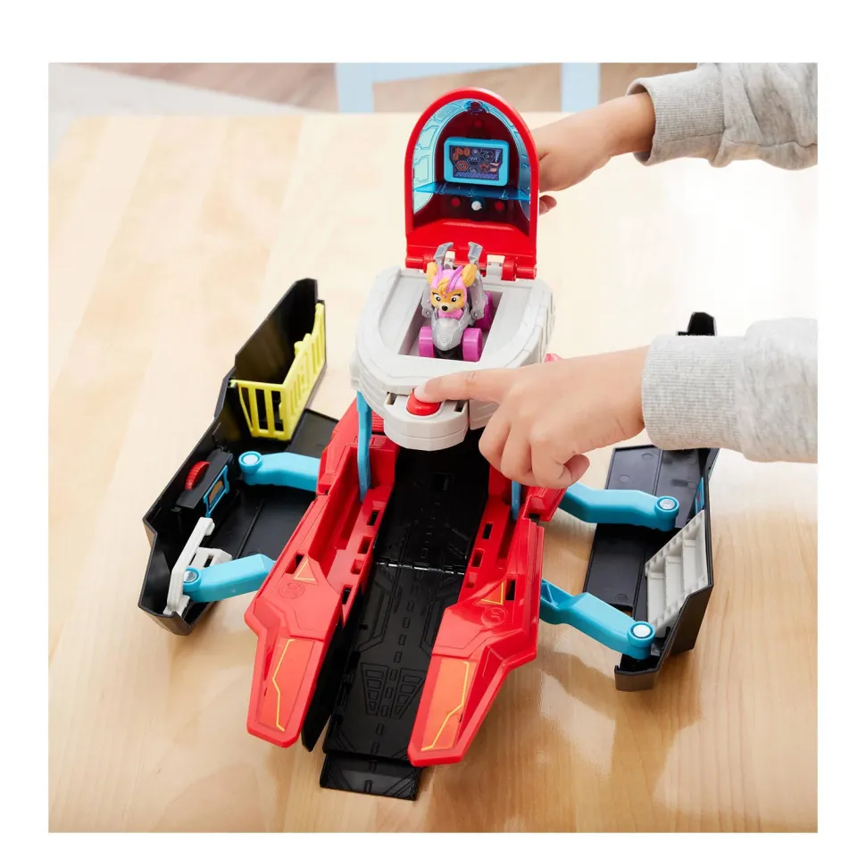 Paw Patrol The Mighty Movie Pup Squad Transformerend Vliegdekschip Hoofdkwartier