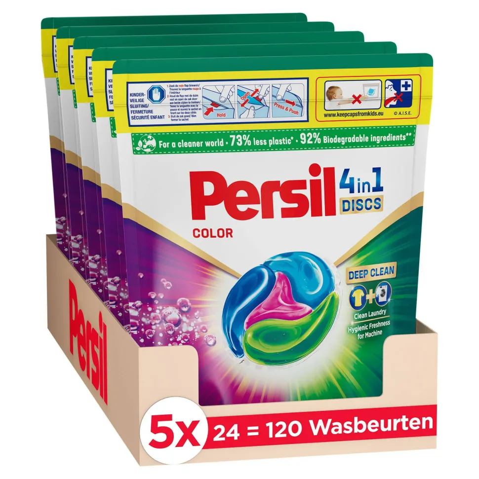 Persil Discs Color Doy - Wascapsules - Voordeelverpakking - 5 X 24 Wasbeurten - 120 Wasbeurten
