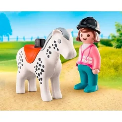 Playmobil 1-2-3 Ruiter Met Paard 70404