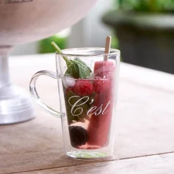 Riviera Maison C'Est Chaud Theeglas (O9 Cm)