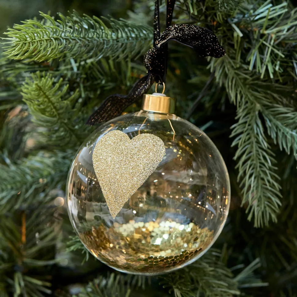 Riviera Maison Kerstbal Glitter Bow (O12 Cm)