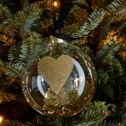 Riviera Maison Kerstbal Glitter Bow (O12 Cm)