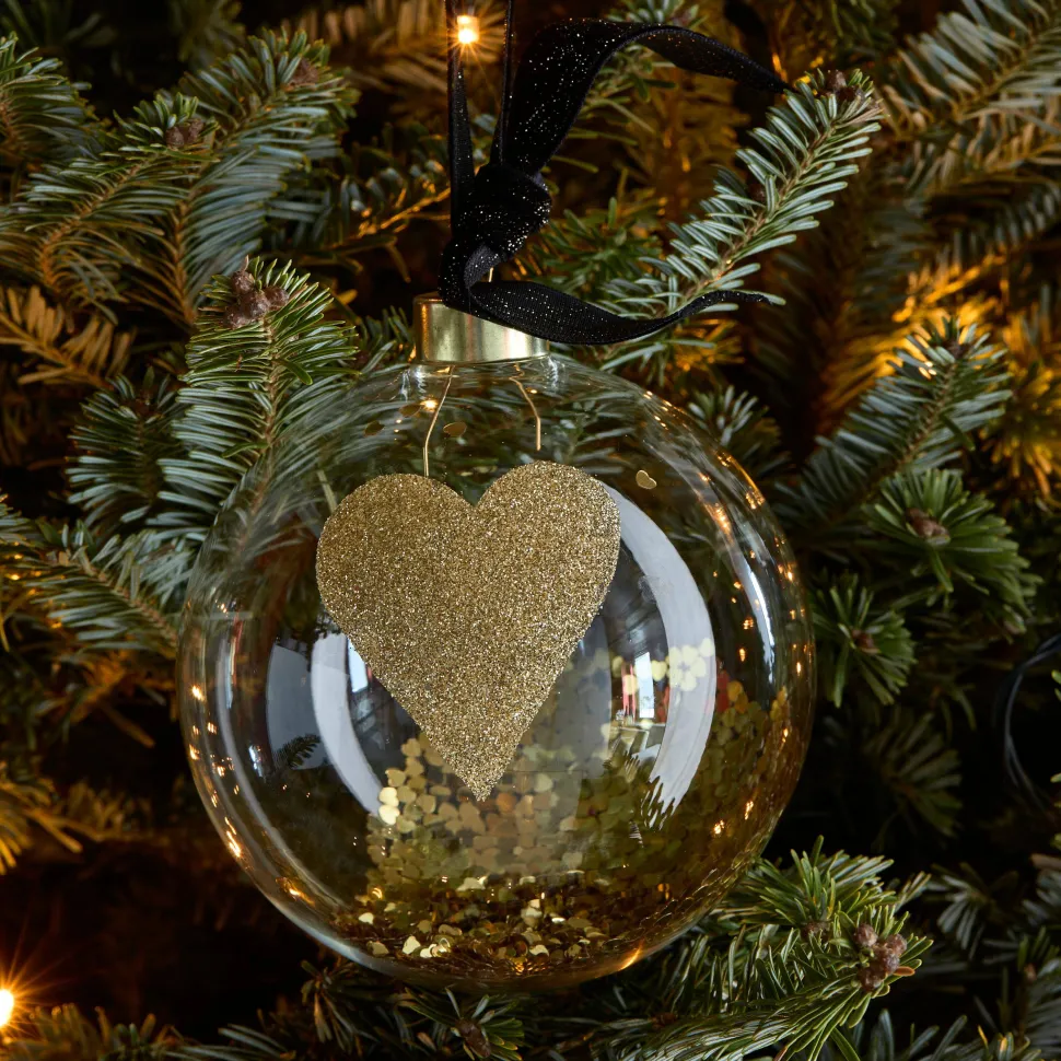 Riviera Maison Kerstbal Glitter Bow (O12 Cm)