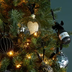 Riviera Maison Kerstbal Glitter Bow (O12 Cm)