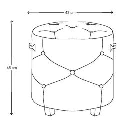 Riviera Maison Poef Bowery