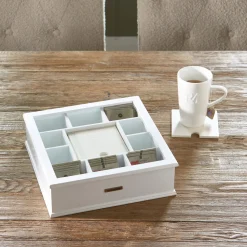 Riviera Maison Theedoos (Met Onderzetter) (Set Van 6)