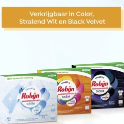 Robijn Classics Stralend Wit Wasmiddeldoekjes - 4 X 16 Wasstrips - Voordeelverpakking - 64 Wasbeurten