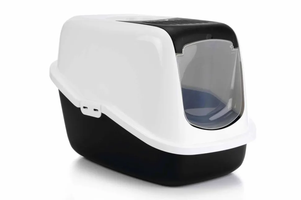 Savic Nestor - Kattenbak - Zwart/Wit - 56X39X39 Cm