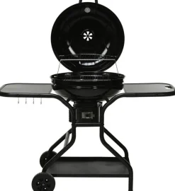 Vaggan Verrijdbare Houtskoolbarbecue Met Zijtafels