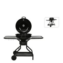 Vaggan Verrijdbare Houtskoolbarbecue Met Zijtafels