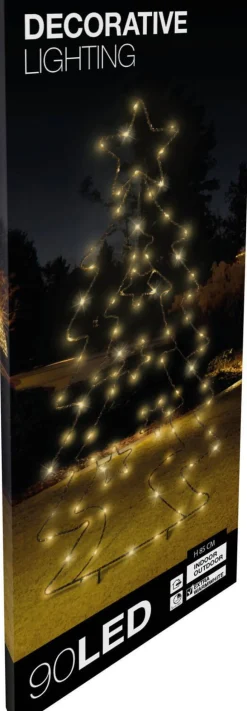 W Tuinsteker Kerstboom (90 Led)