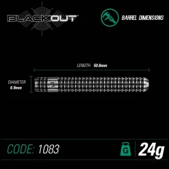 Winmau Blackout Steeltip Dartpijlen 24Gr