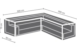 Winza Outdoor Covers Tuinmeubelhoes L-Vorm 300