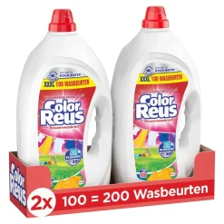Witte Reus Color Reus Gel - Vloeibaar Wasmiddel - Gekleurde Was - Voordeelverpakking - 2 X 100 Wasbeurten - 200 Wasbeurten