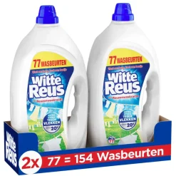 Witte Reus Gel - Vloeibaar Wasmiddel - Witte Was - Voordeelverpakking - 2 X 77 Wasbeurten - 154 Wasbeurten