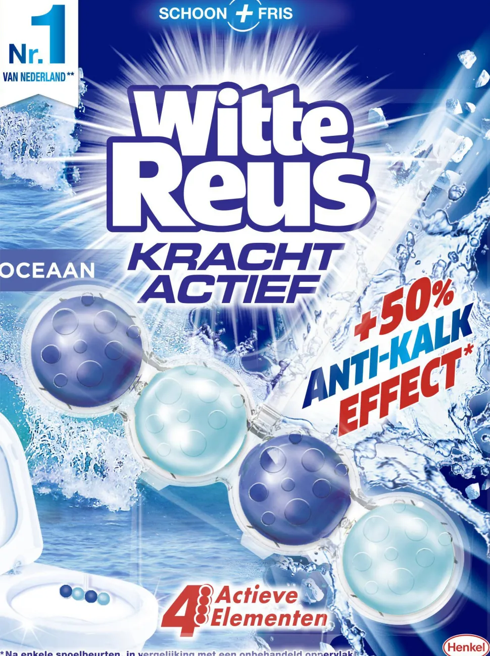 Witte Reus Kracht Actief Oceaan Toiletblok - 10 Stuks