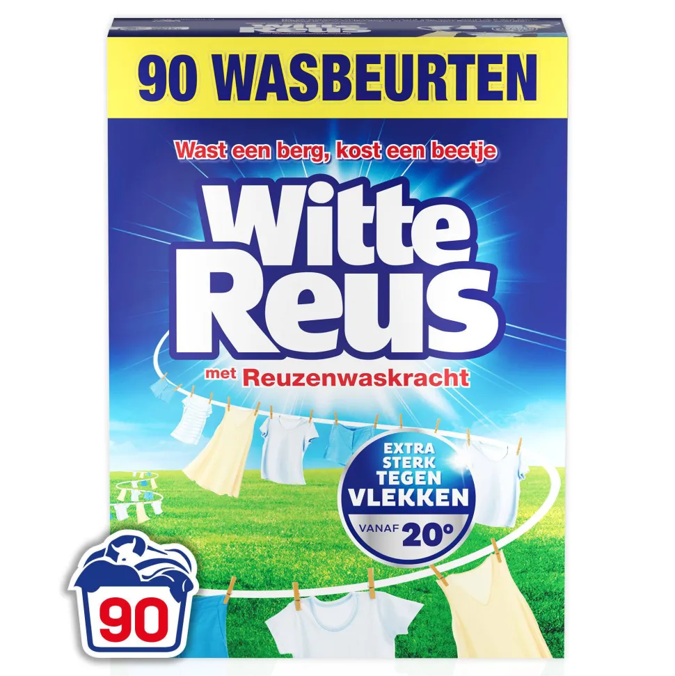Witte Reus Poeder - Waspoeder - Witte Was - Grootverpakking - 90 Wasbeurten