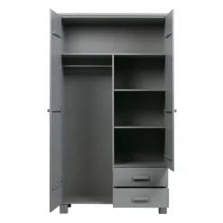 Woood 2-Deurs Kledingkast Dennis Met Laden