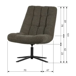 Woood Draaifauteuil Job