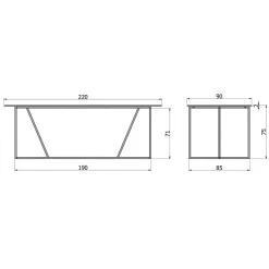 Woood Exclusive Eettafel Silas 220 Cm