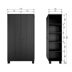 Woood Kledingkast Ties